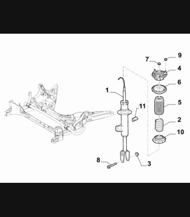 Front Left Strut- Giulia Quadrifoglio