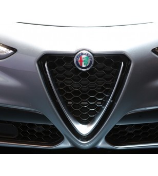 Stelvio Front Grill with Mesh/Emblem (Silver) Genuine