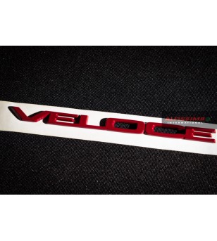 "Veloce" Badge- Red/Rosso- PAIR