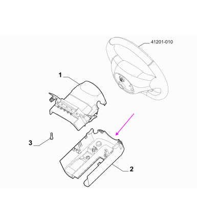 Steering Column Lower Cover- Giulia (W/Paddle Shifter)