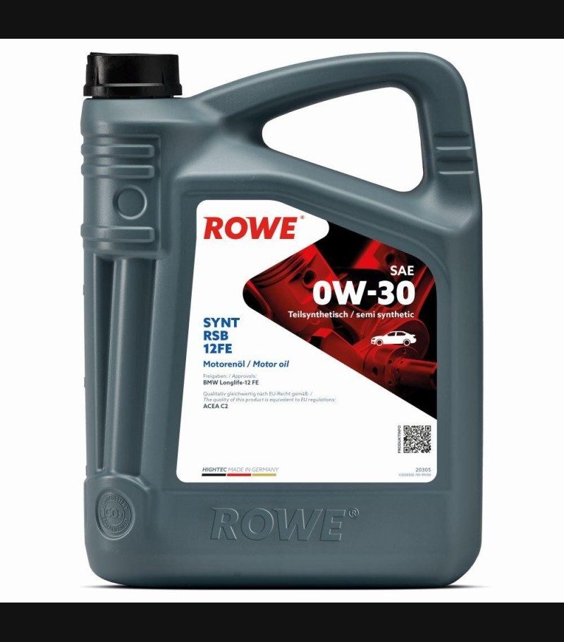 Kit: 2.0L Oil Change-ROWE HIGHTEC SYNT RSB 12FE SAE 0W-30-(API SP-ILSAC ...