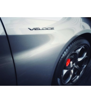"Veloce" Badge- NERO/Carbon- PAIR